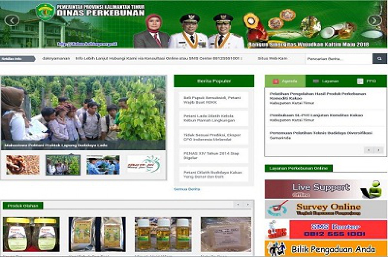 Disbun Masuk Nominasi 5 Besar Nasional Pemeringkatan KIP Berbasis Web