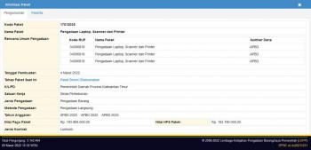 Pengadaan Laptop, Scanner dan Printer 